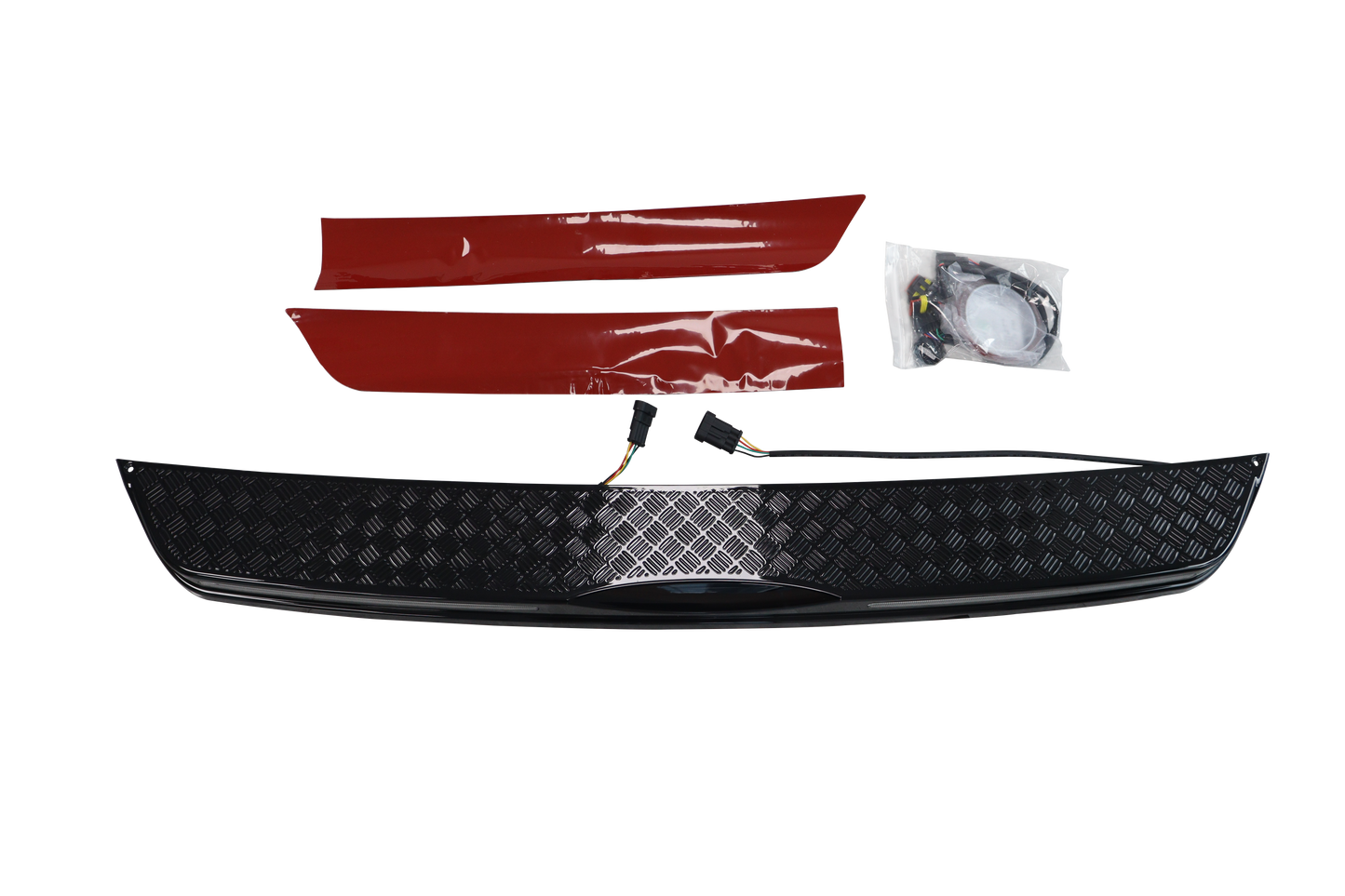 Gloss Black Rear Bumper Protector with LED's for Defender L663 2020+