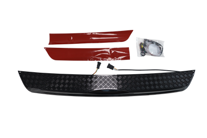 Gloss Black Rear Bumper Protector with LED's for Defender L663 2020+